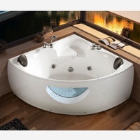 Baignoire à bulles d'air de luxe pour 2 personnes, baignoire en acrylique avec hydromassage, baignoire à massage d'eau
