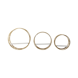 Mensola circolare da parete in metallo, organizer rotondo da appendere per soggiorno o camera da letto, decorativa in ferro - Product Image 1