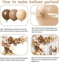 150 pièces ballons bruns guirlande arc Kit 18 "12" 10 "marron Nude Blush Tan neutre Beige or ballons pour Woodland ours en peluche bébé