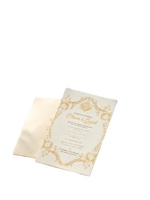Kit d'invitation de mariage de luxe en typographie, estampage à chaud, logo personnalisé, cartes en papier de coton durable, écologiques, élégantes et assorties