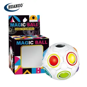 Hot sell kids magic creative rainbow ball games educational rainbow ball toy with 12 holes