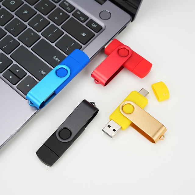 Colorful Swivel USB C Flash Drive USB Flash Disk 2GB 16GB 64GB 128GB Full Capacity Memory Card for Students & Professionals