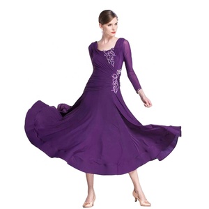 YMJ-005 Yimeijia Vestido de Baile de Salón para Mujer, Vestido de Práctica Sexy de Manga Larga en Spandex/Poliéster para <span class=keywords><strong>Chacha</strong></span> - Product Image 1
