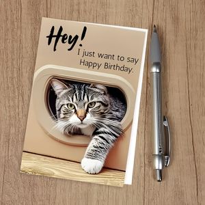 การ์ดอวยพรกระดาษเคลือบลามิเนตพร้อมโลโก้แบบกำหนดเอง พิมพ์ออฟเซ็ต และซองจดหมายดีไซน์สร้างสรรค์สำหรับงานวันเกิด - Product Image 2