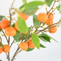 Branche d'orange artificielle de haute qualité en gros, 97 cm, pour accessoires de photographie, présentation en cuisine, décoration de table à domicile