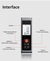 Mini télémètre numérique laser portable de 100m télémètre laser multifonction télémètre à courte portée avec rétro-éclairage LCD