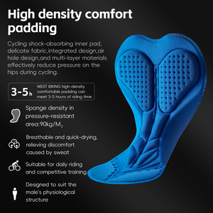 <span class=keywords><strong>Pantaloni</strong></span> da ciclismo ad alta elasticità da uomo con imbottitura in spugna 3D che taglia l'umidità aderente collant da <span class=keywords><strong>bici</strong></span> da taglio - Product Image 5