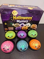 Mainan Squishy Halloween Blind Box Bentuk Pangsit, Hantu, Labu, Monster, Kelelawar, Berkilau, Pereda Stres, Mainan Sensorik, Hadiah Pesta