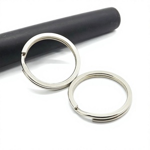 Yiwang พวงกุญแจโลหะเงิน25มม. แบบ DIY วงแหวนผ่าแบนสำหรับพวงกุญแจ - Product Image 2