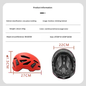 <span class=keywords><strong>Casque</strong></span> de sécurité léger pour sports de plein air, escalade, canyoning, abeuvlement, en ABS, pour la construction - Product Image 5