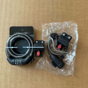 Cadenas à câble à mot de passe à 4 chiffres haute résistance, antivol pour vélos, scooters électriques et remorques - Product Image 2