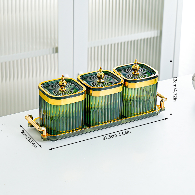 Tour verte perle coin pot 3 grille plateau 1 set
