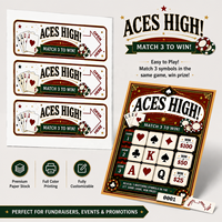 Cartes de jeu à languette à trois fenêtres avec logo personnalisé, conception de données variables, écologiques, couleur originale, à déchirer