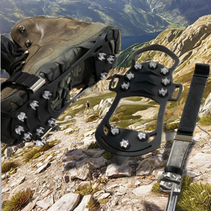 Scarpe portatili resistenti Anti-ghiaccio pinze con punte in metallo per escursioni invernali all'aperto e ramponi da neve - Product Image 2