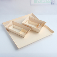 Plateau à vaisselle en bois pour Restaurant hôtel, Sushi, Dessert, Cocktail, amuse-gueule, service d'emballage alimentaire, assiettes de fête, 10 pièces