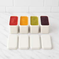 Grand bac à glaçons en silicone avec couvercle, qualité alimentaire, flexible, facile à démouler, moule de congélation pour cocktails, boissons et aliments pour bébés
