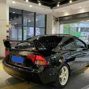 สปอยเลอร์หลังสีดำแดงสำหรับ Honda Civic FD2 ปี 2006-2015 วัสดุ ABS คุณภาพสูง สปอยเลอร์หลังสีรองพื้น แต่งรถ - Product Image 6