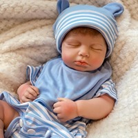 Poupées Reborn LouLou en silicone souple de 13 pouces, personnalisation du sexe et de la coiffure, jouets de poupées simulant des nourrissons prématurés