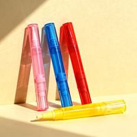 Stylo applicateur d'huile vide personnalisable de 6 ml, transparent, en plastique, pour huile à ongles et huile pour cuticules, avec brosse