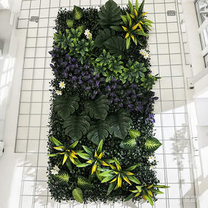 Paneles de <span class=keywords><strong>valla</strong></span> de pared verde vertical para exteriores, panel de boj artificial, follaje, seto de hierba, planta duradera, planta de arte de pared Artificial - Product Image 4