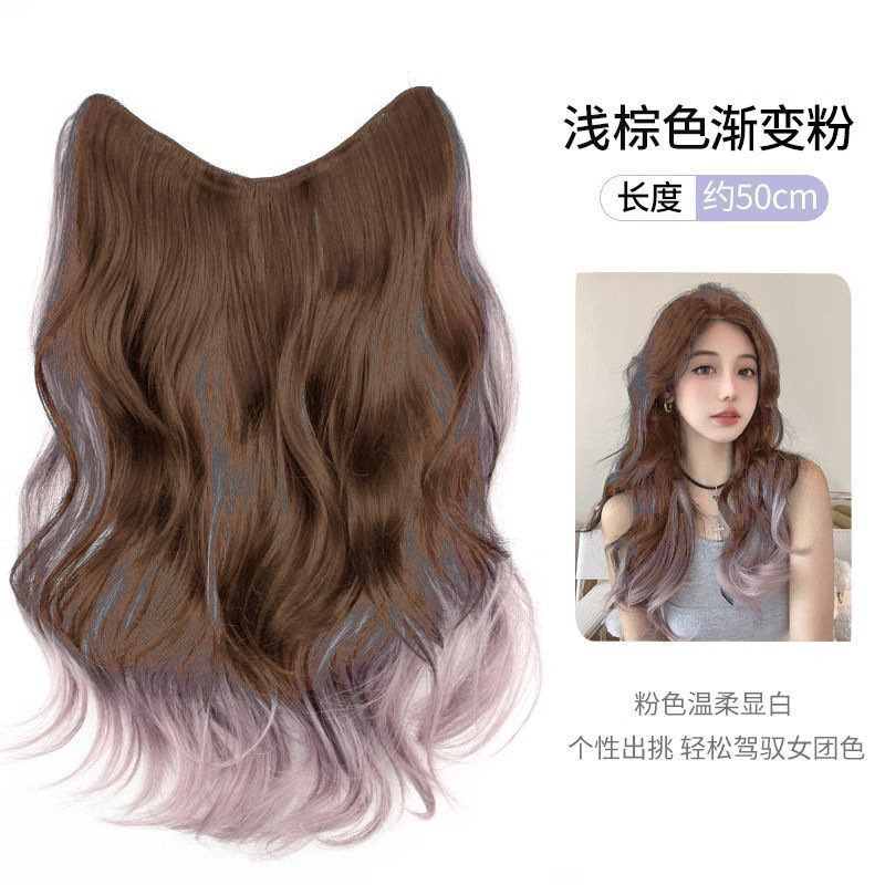 ไฮไลท์สีน้ำตาลอ่อนกับสีชมพู