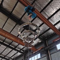 Lampe suspendue de design intérieur moderne avec lettres islamiques, lustre suspendu au plafond pour hall, artisanat métallique, luminaire suspendu, fourniture d'usine