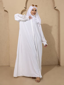 Ropa Casual Más Vendida para Mujer, Abaya Bordada, Hijab, Vestido Musulmán, Kimono Eid, Manga Larga, Conjunto Árabe Holgado de Dubái - Product Image 6