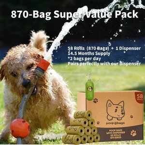 Sacs à déjections canines biodégradables à marque privée, lot économique de 270 pièces, rouleaux de recharges pour sacs à déchets pour animaux de compagnie avec distributeur - Product Image 3