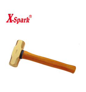 X-Spark nouvelle version marteau en laiton cuivre non magnétique sans étincelle avec manche en fibre de verre OEM personnalisable pour les applications de frappe - Product Image 1