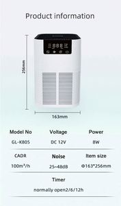 เครื่องลดความชื้นแบบตั้งโต๊ะพกพา พร้อมหน้าจอ LED สำหรับใช้ในครัวเรือน ป้องกันภูมิแพ้ สำหรับคนเลี้ยงสัตว์และผู้สูบบุหรี่ - Product Image 2