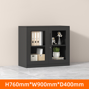 Kim loại có thể khóa 2 cửa tủ văn phòng nhỏ cấu hình thấp với kệ, tủ kích thước nhỏ cho văn phòng nhà lưu trữ không gian lưu trữ tập tin - Product Image 3