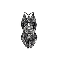 Setelan Pakaian Tidur Wanita Bahan Polyester Desain Bodysuit Jaring Renda Transparan Pakaian Dalam Wanita untuk di Rumah Grosir Kustom ODM Tersedia