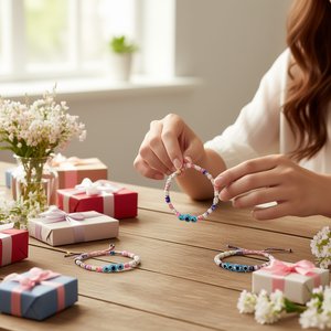 Bracelets perlés tendance, colorés, élastiques et ajustables, ensemble de bijoux pour femmes, coffret cadeau de 2400 pièces - Product Image 5