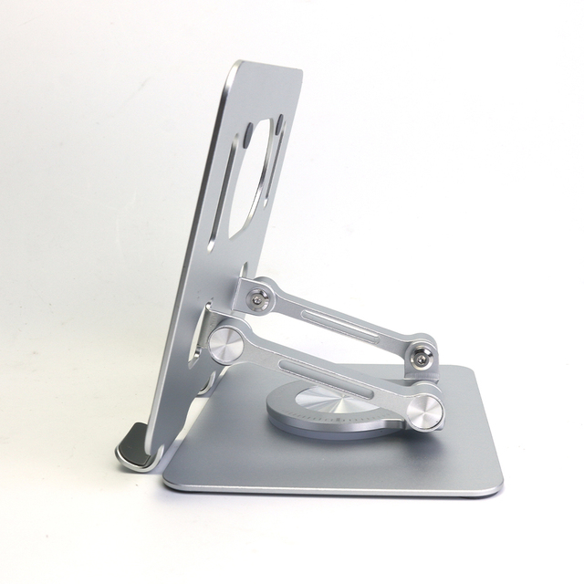 Custom Foldable Desktop Phone Stand Silicone Anti-slip 360 Rotating Aluminum Mobile Phone Holders for All Phones