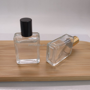 Venta caliente 10ml 15ml Mini Cuadrado Claro Vacío Perfume Roll on Container Botella de rodillo de vidrio de aceite esencial - Product Image 2