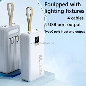 พาวเวอร์แบงค์ความจุสูงรุ่นใหม่ 40000mah แบตเตอรี่สำรองแบบพกพา สำหรับการเดินทางกลางแจ้งและโทรศัพท์มือถือ - Product Image 5