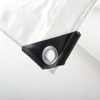 Bâche de jardin multi-usages 120 g/m² enduite de PE, 4 m x 6 m, tissu imperméable pour abri de parc et de stade
