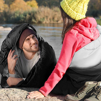 Sac de couchage imperméable KingGear pour le camping en hiver par temps froid avec sac de compression pour adultes et enfants