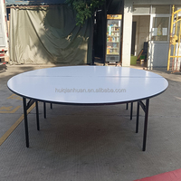 Tables rondes pliantes en plastique de 60 pouces pour événements, fêtes, mariages, extérieur, vente en gros