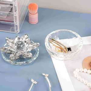 Lussuosa Scatola Espositiva in <span class=keywords><strong>Cristallo</strong></span> Trasparente a Forma di Fiore di Loto, Contenitore per Gioielli e Decorazioni da <span class=keywords><strong>Tavolo</strong></span> - Product Image 6