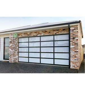 Porte de <span class=keywords><strong>garage</strong></span> en verre encadrée insonorisée de luxe, réduction du bruit, amortisseur fermé, entrée silencieuse pour voiture domestique - Product Image 6
