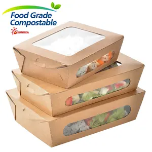 Embalaje personalizado para comida rápida, papel impreso biodegradable, isposable