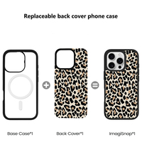 Coque de téléphone magnétique transparente amovible de luxe en acrylique pour iPhone 15 16 17 Pro Max avec impression magnétique, compatible charge sans fil