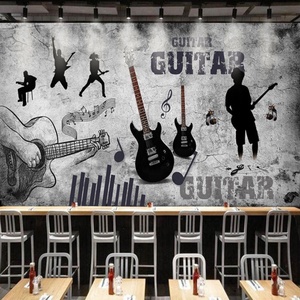 Papier peint extérieur de fond de <span class=keywords><strong>musique</strong></span> de style industriel rétro pour <span class=keywords><strong>bar</strong></span>-salon - Product Image 5