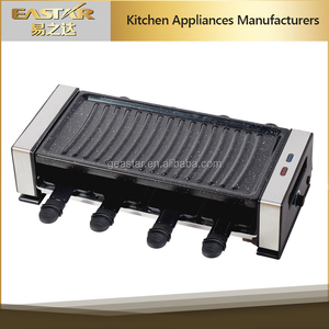 Aluminium 1300W moulage sous pression plaque Appareil À <span class=keywords><strong>Raclette</strong></span> avec Demi-<span class=keywords><strong>pierre</strong></span> - Product Image 5