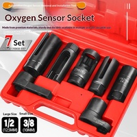 Jeu de douilles et clés pour capteur d'oxygène automobile, 7 pièces, style japonais et européen, outil de réparation automobile
