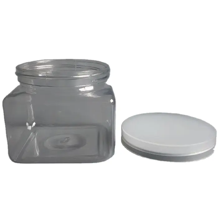 500G Cosmetische Body Scrub Container Transparante Pet Plastic Zalfpotje Met Zwarte Pp Deksel Cosmetische Verpakkingen Jar