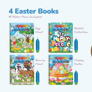 Ensemble de 4 livres de peinture à l'eau réutilisables, stylo sans bavure pour les tout-petits de 1 à 3 ans, dessin - Product Image 2