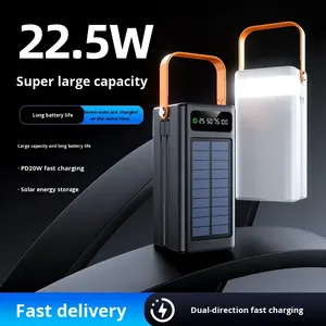 แบตสำรอง<span class=keywords><strong>50000mAh</strong></span> ไฟ LED แบบพกพากันน้ำกำลังชาร์จเร็วสำหรับ <span class=keywords><strong>iPhone</strong></span> พร้อมแผงพลังงานแสงอาทิตย์ - Product Image 4