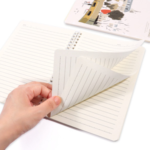 Cuaderno Espiral <span class=keywords><strong>de</strong></span> Papel Beige <span class=keywords><strong>de</strong></span> Calidad, 70 g/m², 60 Hojas, 120 Páginas, con Líneas, A5 B5, para Trabajo, Bocetos, Notas <span class=keywords><strong>de</strong></span> Estudio, <span class=keywords><strong>Viajes</strong></span> - Product Image 3